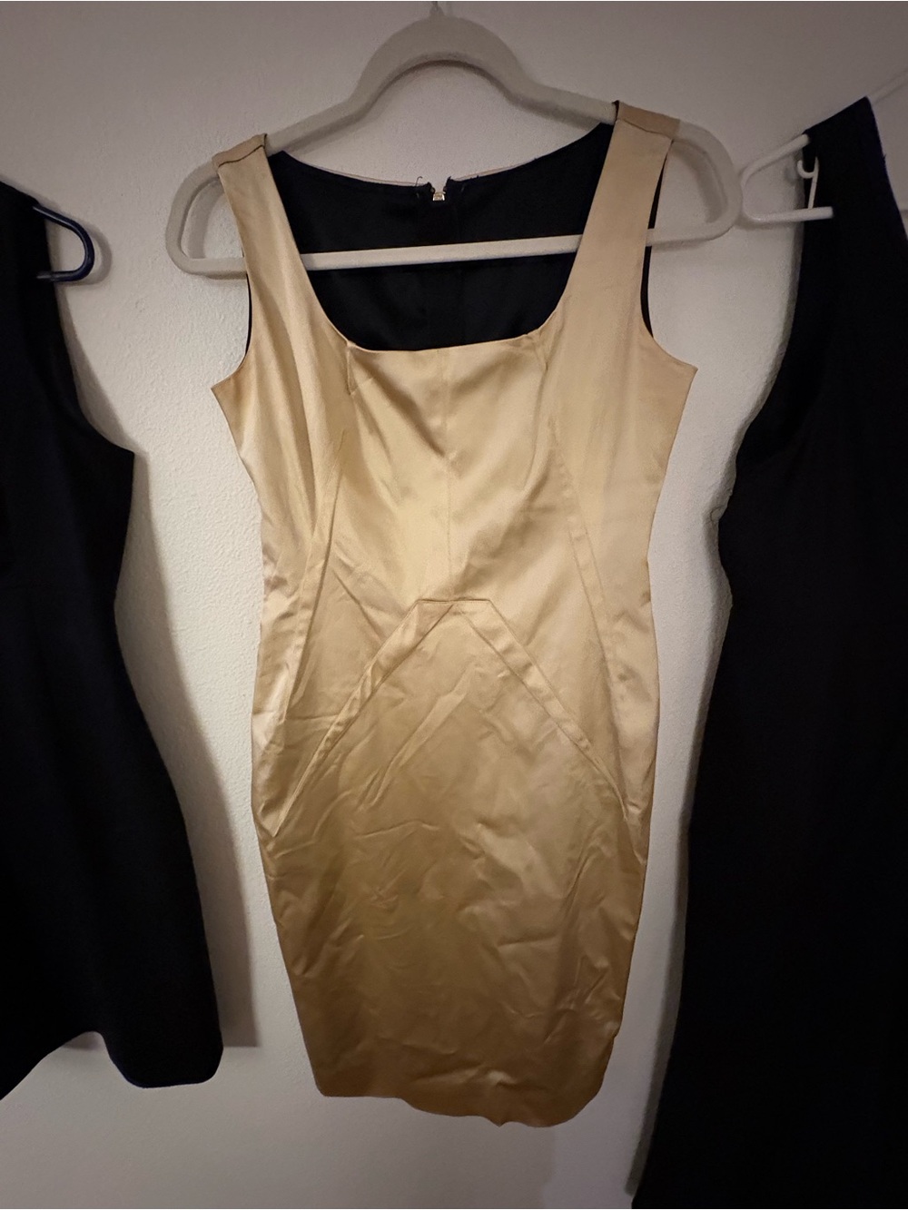 D&G Gold Sheath Dress with Black Lining